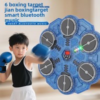 Machine de jeu de boxe électronique murale intelligente et automatique pour enfants, nouveau design, six cibles avec lumières LED et musique intégrée