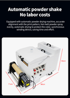 Four de séchage compact à induction automatique pour film PET, format A3 30cm, et machine à secouer la poudre DTF pour imprimante DTF de vêtements personnalisés - Prix usine KECAI