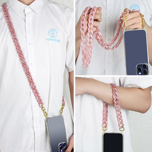 สายคล้องโทรศัพท์มือถืออะคริลิคโพลีเอสเตอร์ทำจากเรซิ่นของผู้หญิงพร้อมสายคล้องไหล่สายโซ่ขายส่งอุปกรณ์เสริมสำหรับสายคล้องโทรศัพท์มือถือ - Product Image 6