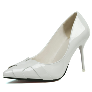 Thin Heel Tip Solid <strong>Patent</strong> <strong>Leather</strong> h Light Mouth High Heel <strong>Shoes</strong> - Product Image 4