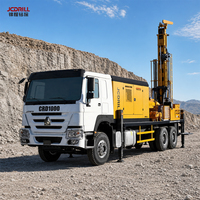 Foreuse multifonction montée sur camion CRD1000 RC à circulation inversée pour forage de puits d'eau par tarière DTH, profondeur 1000M