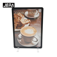 Support de Comptoir en Plastique pour Affiches, Cadre de Menu de Table, Panneau d'Affichage de Bureau avec Clip pour Affiches, Idéal pour la Présentation en Café et Restaurant