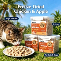 Friandises pour animaux de compagnie au poulet et aux pommes lyophilisées de qualité supérieure, friandises naturelles saines pour la digestion des chats et des chiens, 500 g dans un baril, nourriture pour chat
