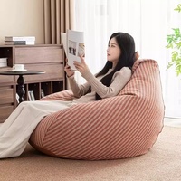 Fauteuil paresseux bean bag - Monoplace - Décontracté - Inclinable - Convertible en lit - Sans cadre - Sans assemblage - Compact - Style tatami - Mini canapé - Chaise longue
