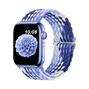 Compatible avec le bracelet <span class=keywords><strong>Apple</strong></span> <span class=keywords><strong>Watch</strong></span> 38/40/41/42/44/45/46/49mm pour les femmes et les hommes, bracelet <span class=keywords><strong>Apple</strong></span> <span class=keywords><strong>Watch</strong></span> tressé extensible pour la série IWatch - Product Image 1