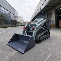 YW 1ton Mini Skid Steer Loader dengan Bucket Sempit 820 mm