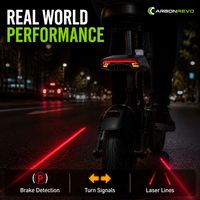 Feu arrière rechargeable de haute qualité pour trottinette électrique Carbonrevo, idéal pour les longues distances
