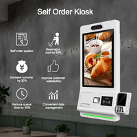 Kiosque de paiement avec écran tactile capacitif FHD, terminal de paiement en libre-service, kiosque de commande avec imprimante, scanner, support POS