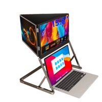 Monitor Portátil Eimio de Pantalla Triple de 15.6 Pulgadas, 300 Nit, IPS, Tipo C, Plug and Play, con Altavoz Integrado, Extensor de Pantalla Cuádruple para Portátil OEM