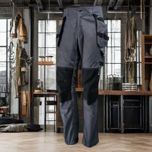 מכנסי כיס מטען רב תכליתי גברים מכנסי עבודה מכותנה בגדי עבודה בד לחוץ