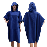 Poncho de Surf con Capucha de Microfibra Personalizado con Logotipo para Adultos y Niños, Toalla con Capucha de Secado Rápido, Poncho de Playa sin Arena con Bolsillo