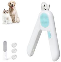 Coupe-ongles pour animaux de compagnie avec lumière LED, lime à ongles pour chiens et chats, outil de toilettage pour animaux de petite et moyenne taille, coupe-ongles pour chats