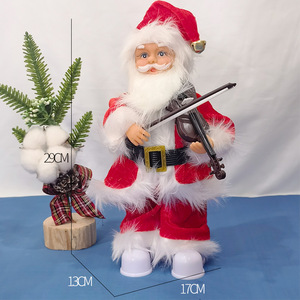 ตุ๊กตาซานตาคลอสไฟฟ้า 30 ซม. ของเล่นตุ๊กตาเสียงดนตรี ของตกแต่งคริสต์มาส ของขวัญสำหรับเด็ก - Product Image 4