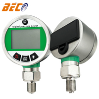 0.1-10Mpa Digital Pressure Gauge 2.5inch Dial 1/4" NPT Lower Stainless Steel Case and Connection 0.4% Accuracy with LED Light