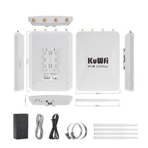 Punto de Acceso para Exteriores KuWFi, Cobertura Máxima de 300m, WAN de 2.5G, 3000Mbps, AP Inalámbrico Solar para Venta y Facturación de Hotspot WiFi - Product Image 6