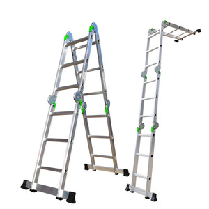 Yongkang-escalera plegable multiusos para <span class=keywords><strong>trabajar</strong></span> <span class=keywords><strong>EN</strong></span> alturas, bisagras grandes de aluminio, diseño <span class=keywords><strong>EN</strong></span> 131 - Product Image 4
