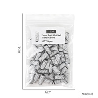 Bandes de ponçage rose et blanche, papier abrasif, grain 80 120 180, zébré, mini bandes de ponçage de 3 mm pour fraises à ongles