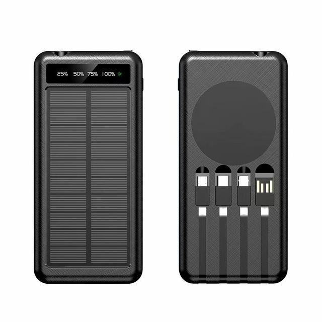 Multifunctional Portable Solar Power Bank 10000mAh with Wireless Charging and 15W Output for Phone Fast Charger
