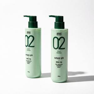 Champú de Té Verde Amos 390g, Nutre el Cuero Cabelludo, Cuidado del Cabello Hidratante - Product Image 1