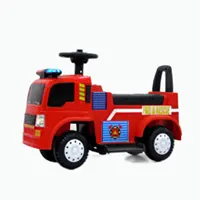 מחיר נמוך 6V תינוק נדנדה רכב חשמלי כבאית לילדים לנהוג ילדים לדחוף רכב/רכיבה אש משאית צעצוע מכונית