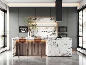 Diseño de Muebles de Cocina Modernos, Gabinetes de Cocina de Madera Personalizados, Isla de Cocina Modular con Almacenamiento, Ecológica y Resistente al Agua - Product Image 3