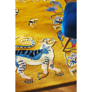 Tapis personnalisable de luxe moderne, linéaire, sculpté, tufté à la main, en laine, lavable, antidérapant, réversible, à poils longs, pour la maison ou les pique-niques - Product Image 2