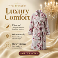 Vente directe d'usine, robe longue thermique à col roulé pour femmes, grande taille, 100% polyester, fermeture à cordon, imprimé floral, séchage rapide