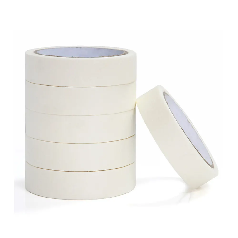 wholesale automotive low bake crepe paper uv white masking tape 50mm x 500m