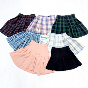 ขายส่งเสื้อผ้ามือสองแบบยกกระสอบ ผ้าฝ้ายผสม กระโปรงเอวสูงทรงบูติก ซิปหน้า สไตล์เกาหลี สำหรับฤดูร้อน ขายดีในไทย - Product Image 1