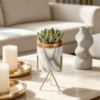 Prix promotionnel : Petite plante succulente artificielle en pot, style bonsaï, pour décoration moderne de table à la maison