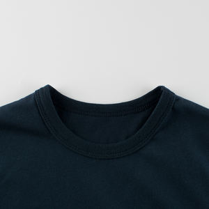 Camiseta de manga corta de verano para niños, camisetas de algodón 100% para niños, camiseta azul oscuro con dibujos animados para niños - Product Image 3