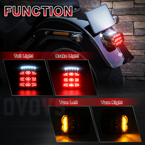 <span class=keywords><strong>Feu</strong></span> arrière <span class=keywords><strong>LED</strong></span> OVOVS super lumineux avec clignotant et lentille fumée pour Harley Road King Electra Glide Street - Product Image 3