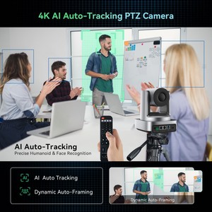Solution de visioconférence tout-en-un - Caméra PTZ 4K avec suivi IA et haut-parleur intégré, connexion flexible pour réunions d'entreprise - Product Image 5