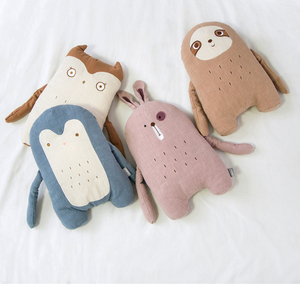 Suave ramio Animal relleno pingüino conejo búho jirafa rinoceronte oso perezoso felpa almohada bebé comodidad peluche muñeca sofá Decoración - Product Image 2