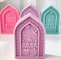 Prière arabe porte sur le thème chocolat étoilé grille de glace moule classique Villas palais château maison porte fenêtre bougie savon