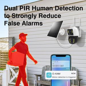 Hot bán 2 + 2MP ống kính kép an ninh không dây máy ảnh nhà ngoài trời WIFI CCTV PTZ IP Video Dome hệ thống giám sát CMOS P2P - Product Image 5