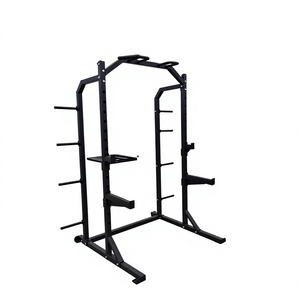 Station de <span class=keywords><strong>musculation</strong></span> polyvalente en acier robuste : Rack à squats, support de développé couché, cage de <span class=keywords><strong>musculation</strong></span>, barre de traction, crochets en J réglables pour usage domestique et commercial - Product Image 5