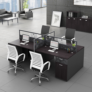 Scrivania da Ufficio Modulare con Sedia, Postazione di Lavoro con Divisorio, Set di Mobili per Ufficio Commerciale - Product Image 5