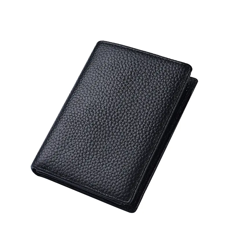 Front pocket Man wallet thin simple leather driver's license credit card holder