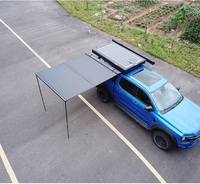 Tente de voiture en tissu Oxford imperméable avec éclairage LED, portable quatre saisons pour SUV, fourgonnette, véhicules tout-terrain 1,6m/2m