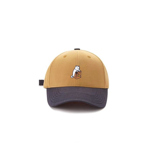 Gorra de béisbol con logotipo bordado liso de algodón orgánico de 6 paneles de alta calidad personalizada para hombre, gorra de béisbol de dos tonos - Product Image 2