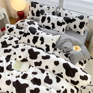 Lot de 3 ou 4 pièces de literie en gros : drap, housse de couette, parure de lit douce et confortable pour chambre à coucher - Product Image 4
