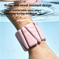 Poids de cheville réglables en silicone durable avec blocs métalliques intégrés pour le yoga, le Pilates et l'entraînement du tronc