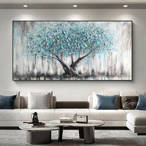 Tùy Chỉnh Hiện Đại Trừu Tượng Vẽ Tay Tác Phẩm Nghệ Thuật Cây Lớn Vải Kết Cấu Sơn Dầu Tường Nghệ Thuật Phòng Khách Trang Trí Nền - Product Image 5