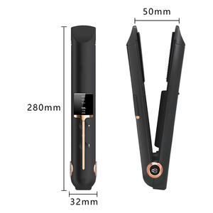 Mini fer à lisser sans fil USB NB WIDE, rechargeable, avec écran LED, céramique française, pour la maison et l'extérieur - Product Image 4