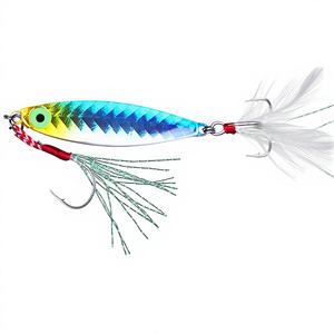 Ensemble de leurres en fonte longue portée, appâts artificiels pour la pêche en eau douce, polyvalents pour la capture du bar, leurres brillants imprimés, lot de 5 pièces pour la pêche sauvage - Product Image 3