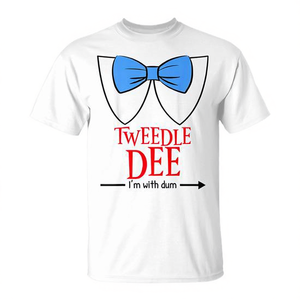 T-shirt unisexe pour adulte en blanc avec inscription « I'm With Dum » pour Halloween - Product Image 2