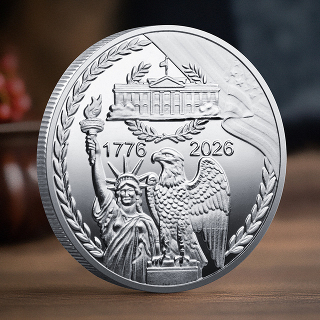 3D Embossed Metal Coin USA 250th Anniversary Statue of Liberty Eagle Independence Commemorative Wholesale