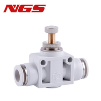 Nouvelle vanne de régulation d'air NGS LSA12, contrôleur de débit, raccord pour tuyau pneumatique PU 6 mm, raccord rapide SA4 PA6 8 PSA10 Speed 1