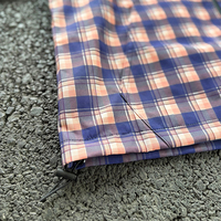 Fabricant de vestes en nylon à fermeture éclair, veste coupe-vent en nylon à imprimé écossais sur toute la surface, de haute qualité, sur mesure, pour l'extérieur